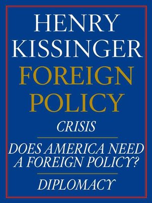 cover image of Henry Kissinger Foreign Policy E-book Boxed Set